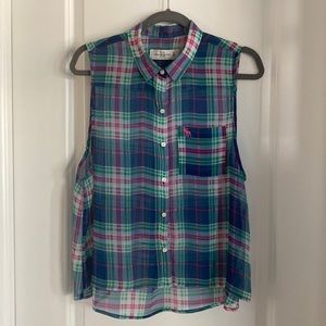 Abercrombie & Fitch medium sleeveless plaid top